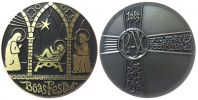 Heilige Maria und Josef mit dem Jesuskind - 1983 - Medaille  gußfrisch