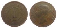Straits - Settlements - 1889 - 1 Cent  fast ss