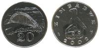 Zimbabwe - 2002 - 20 Cent  unc